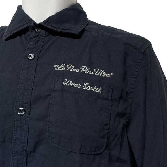 scotch soda doc azur embellished button up shirt Size M - Picture 2 of 13